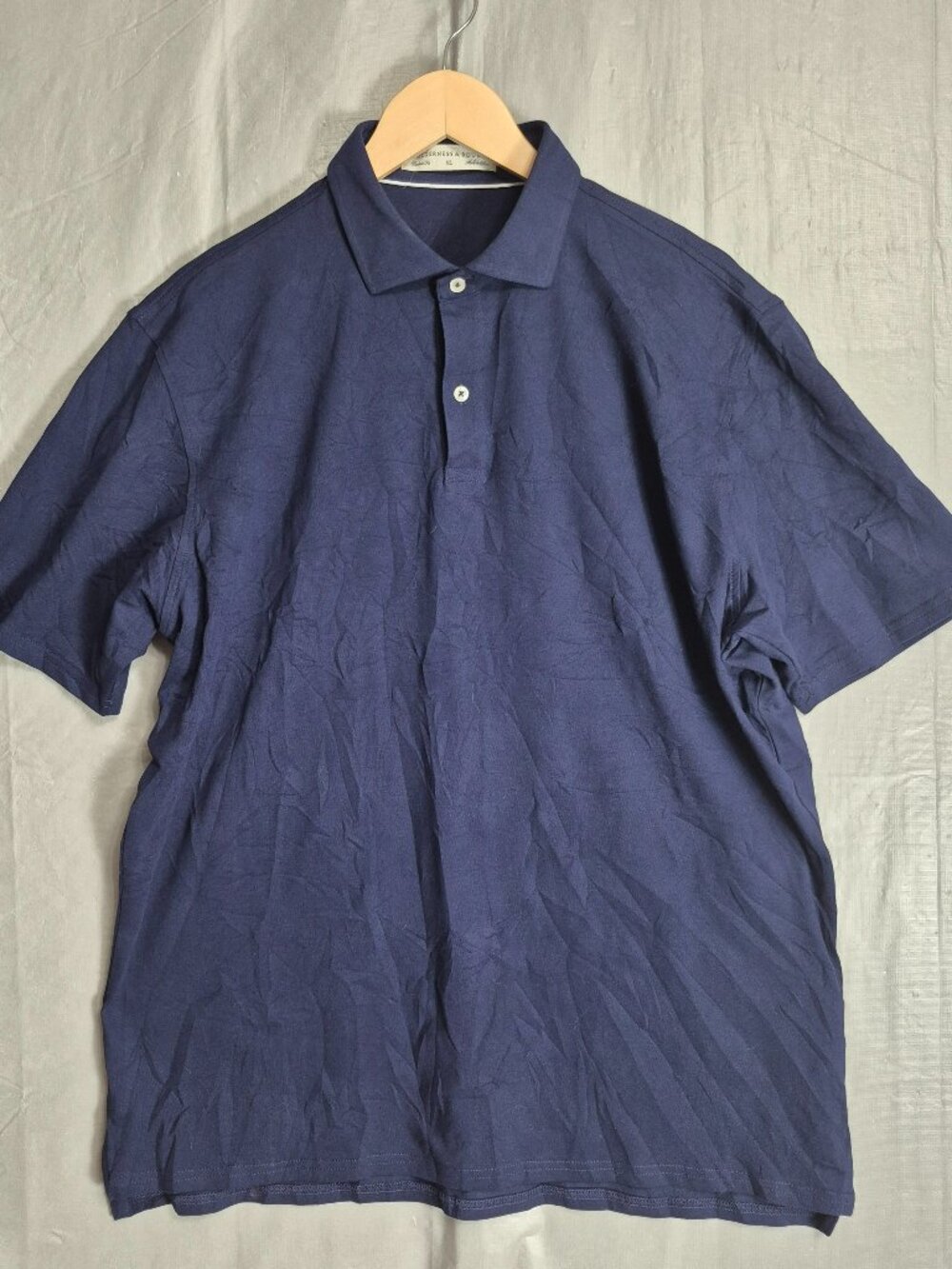 Holderness & Bourne Polo Shirt Mens XL Navy Blue Golf Performance Stretch